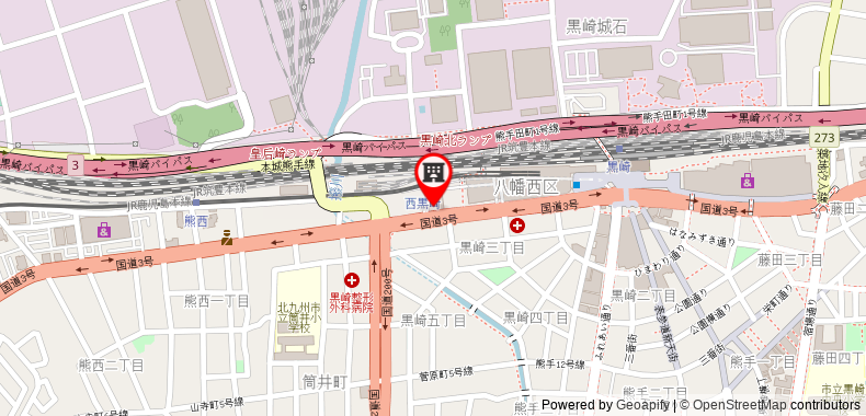 Bản đồ đến Khách sạn Comfort Kurosaki