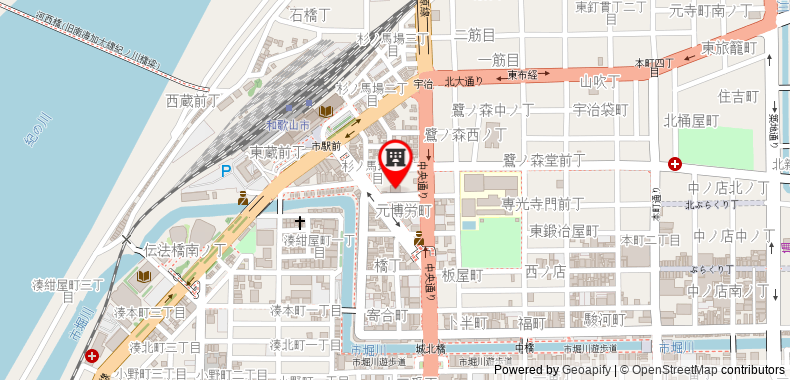 Bản đồ đến Khách sạn Wakayama Dai-ichi Fuji