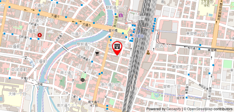 在地图上查看宇都宮站前里士滿酒店附樓