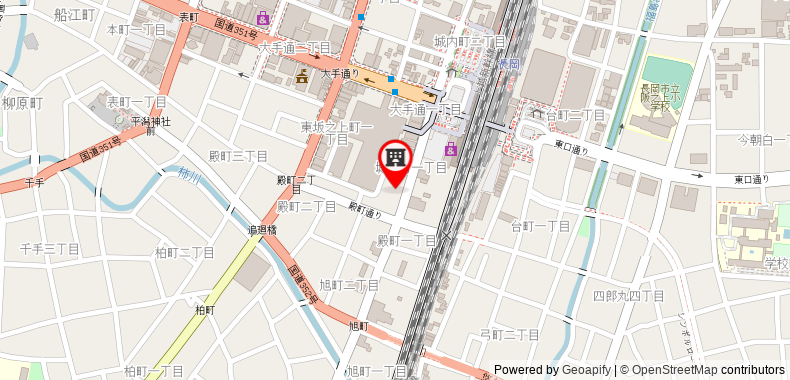 Bản đồ đến Khách sạn Route Inn Nagaoka Ekimae