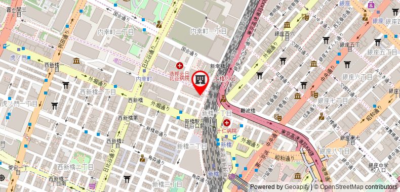 Bản đồ đến Khách sạn Dai-ichi Tokyo