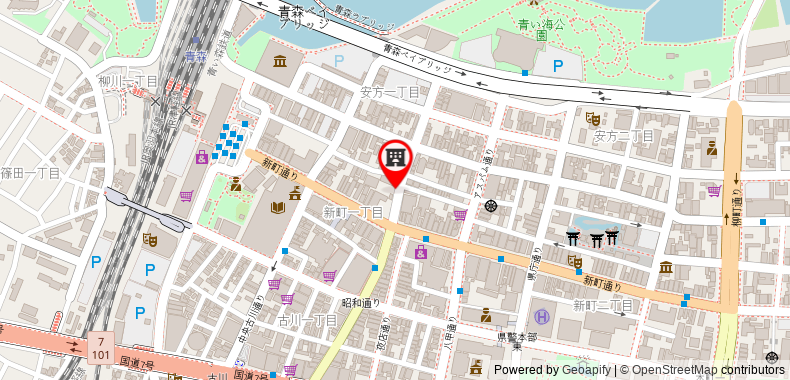 Bản đồ đến Khách sạn Sunroute Aomori