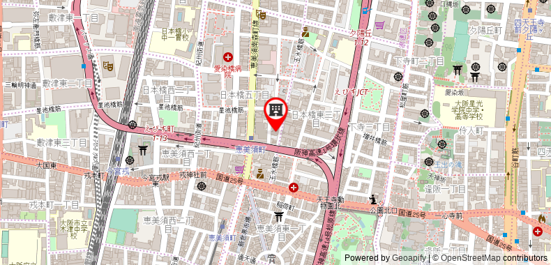 Bản đồ đến Bon Condominium Namba Ebisu