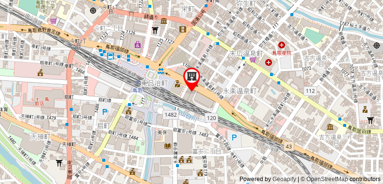 Bản đồ đến Khách sạn Tottori Washington Plaza