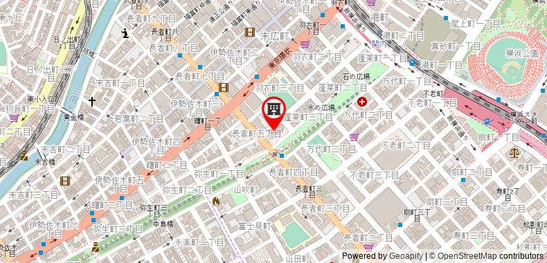 Bản đồ đến Khách sạn Chisun Yokohama Isezakicho