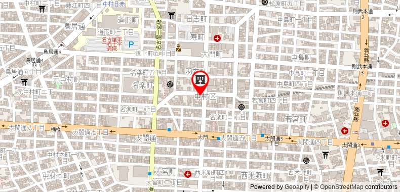 Nagoya Station West / single house / Villa Hotel on maps