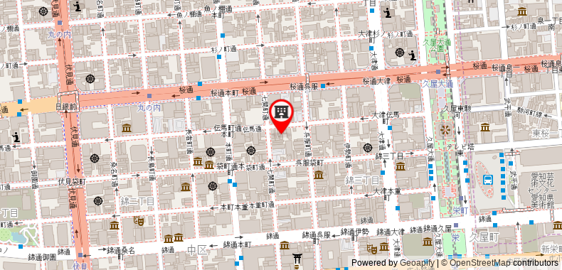 Bản đồ đến Toyoko Inn Nagoya Nishiki