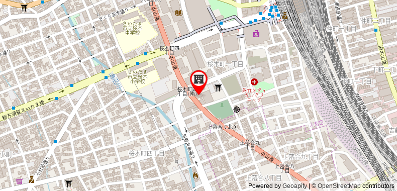 Bản đồ đến Khách sạn Super Saitama Omiya