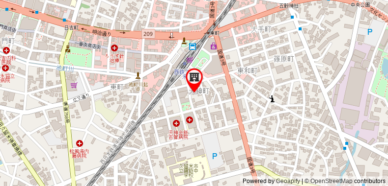 Bản đồ đến Toyoko Inn Nishitetsu Kurume-eki Higashi-guchi