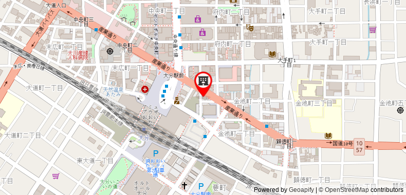 在地图上查看露櫻酒店大分站前店