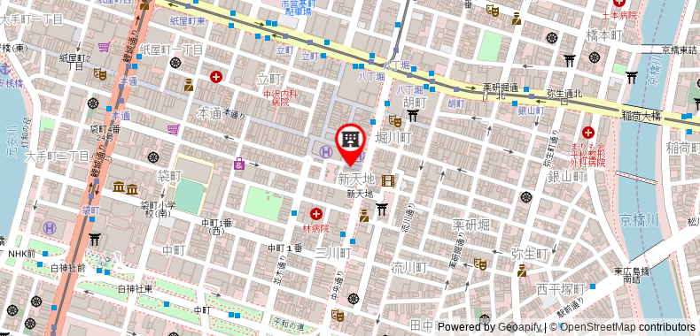 Hiroshima Washington Hotel on maps