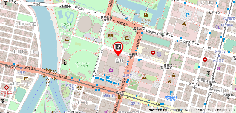 Bản đồ đến Khách sạn Rihga Royal Hiroshima