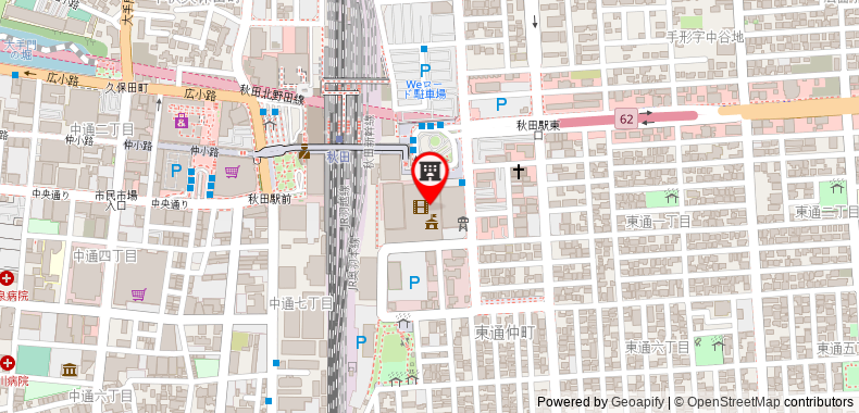 Bản đồ đến Toyoko Inn Akita-eki Higashi-guchi