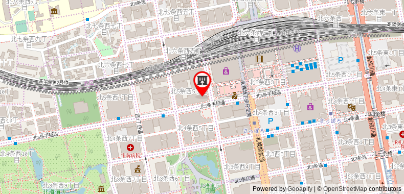 Bản đồ đến Khách sạn Century Royal Sapporo
