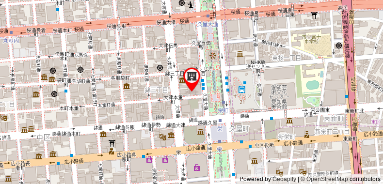 Bản đồ đến Khách sạn Trusty Nagoya Sakae