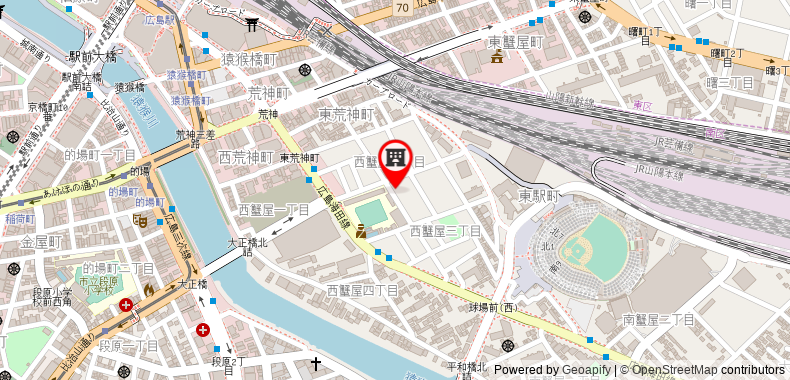 Bản đồ đến Khách sạn FAV HIROSHIMA STADIUM