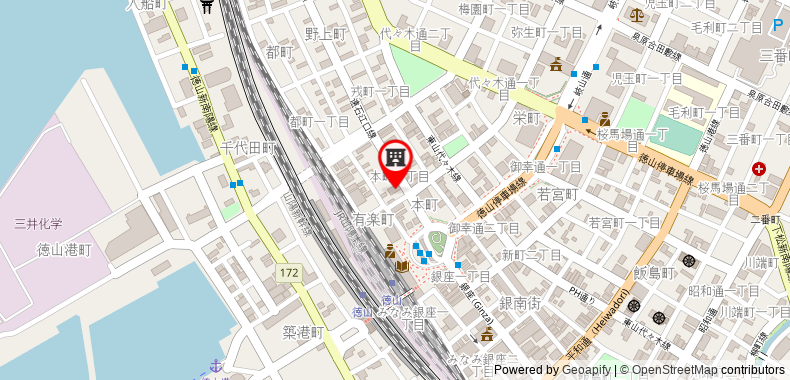 在地图上查看露櫻酒店徳山站前店