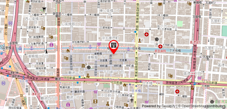Best location in Dotonbori/Namba, 1BR for 6 pax on maps