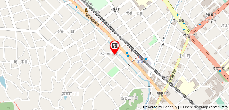 Bản đồ đến Apt Wing21 706 Two Stations Away From Tenjin