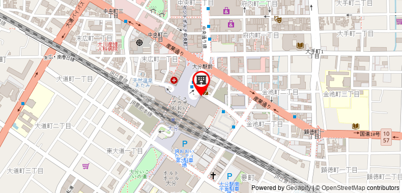 Bản đồ đến Khách sạn JR Kyushu Blossom Oita