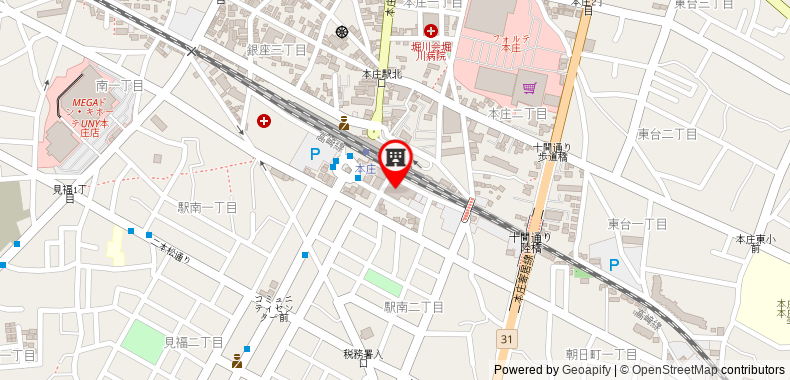 Bản đồ đến Khách sạn Saitama Grand Honjo