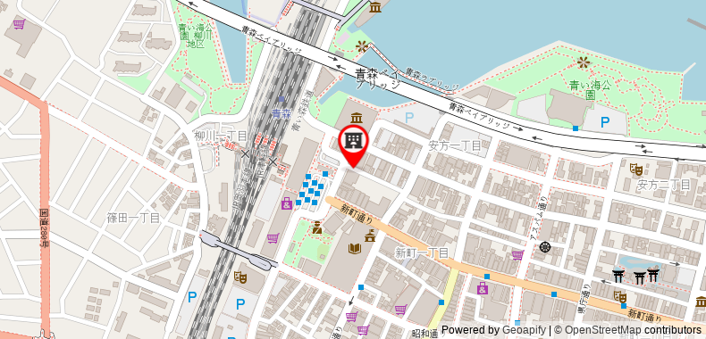 在地图上查看露櫻酒店青森站前店