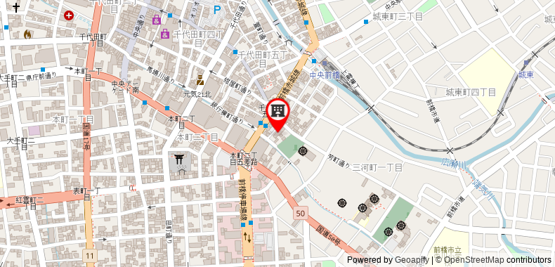 Bản đồ đến Khách sạn APA Maebashieki-Kita