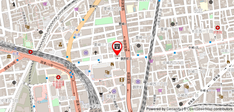 Hotel Binario Umeda on maps