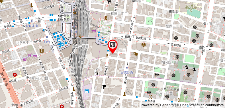 在地图上查看仙台大和ROYNET酒店