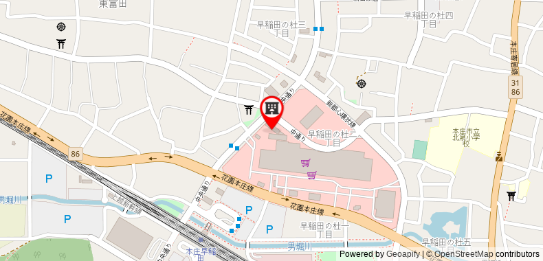 Bản đồ đến Khách sạn KAN-RAKU Honjo Waseda Ekimae