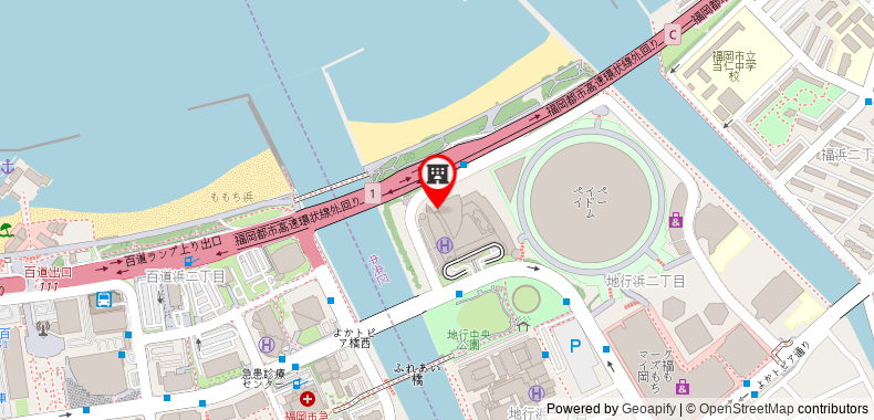 Bản đồ đến Hilton Fukuoka Sea Hawk