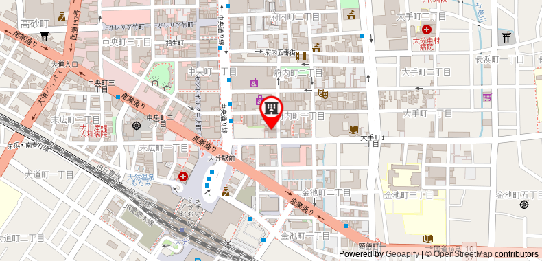 Bản đồ đến Khách sạn Oita Regal