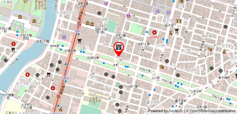 Bản đồ đến Khách sạn Mitsui Garden Hiroshima