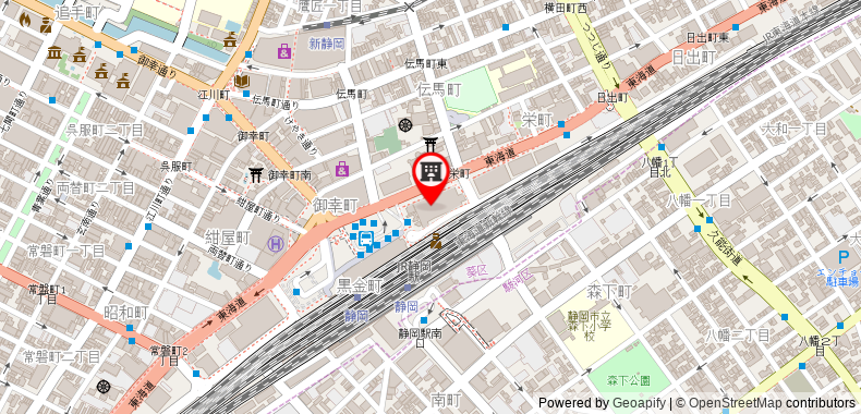 Bản đồ đến Khách sạn Associa Shizuoka