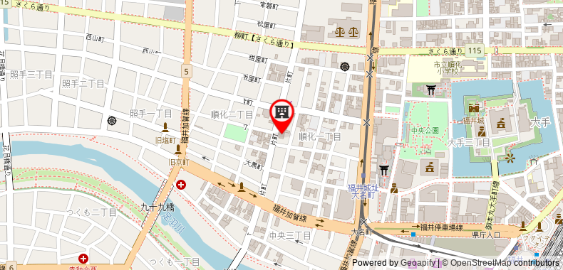 Bản đồ đến Khách sạn APA Fukui-Katamachi