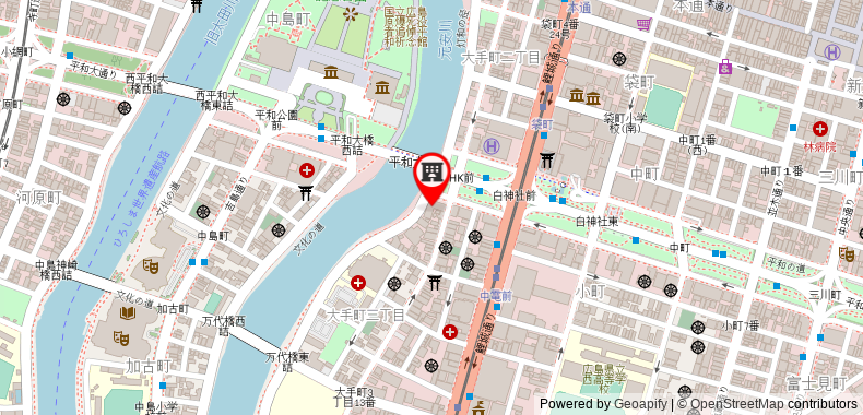 Bản đồ đến Sotetsu Grand Fresa Hiroshima