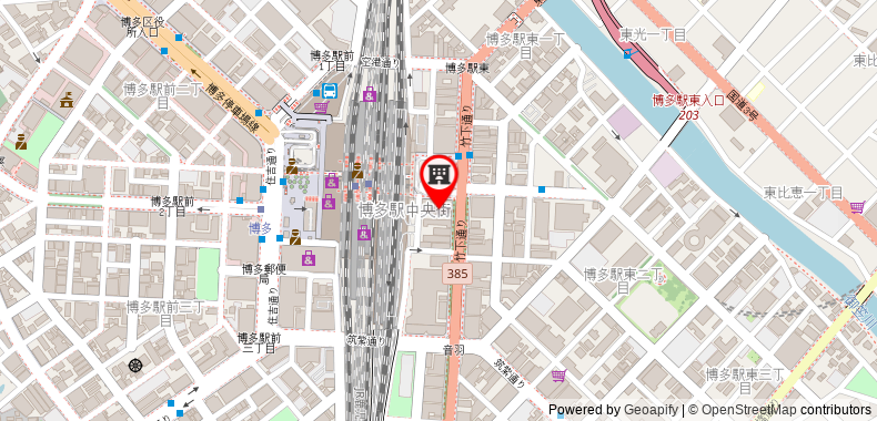 Bản đồ đến Khách sạn Clio Court Hakata