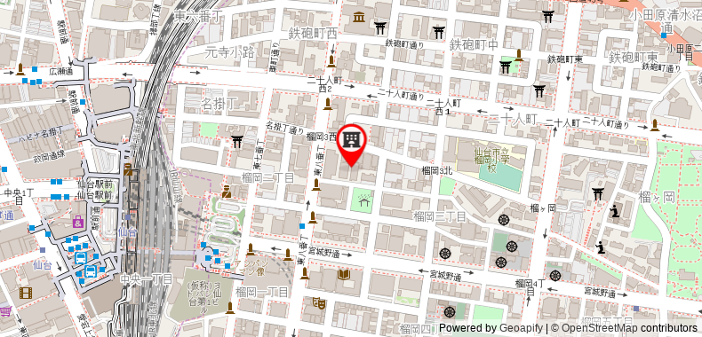 Bản đồ đến Toyoko Inn Sendai Higashi-guchi No.1
