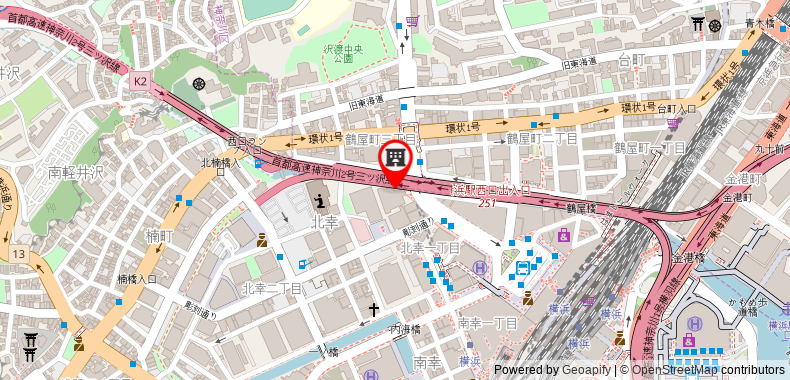 Bản đồ đến Khách sạn Yokohama Camelot Japan