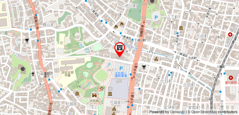 Bản đồ đến Khách sạn Concorde Hamamatsu