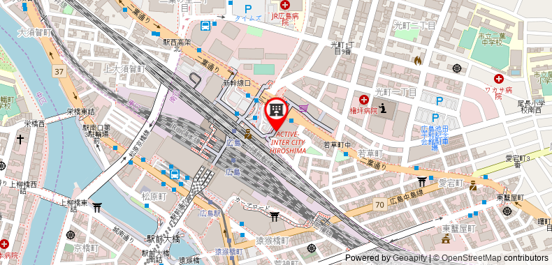 Sheraton Grand Hiroshima Hotel on maps