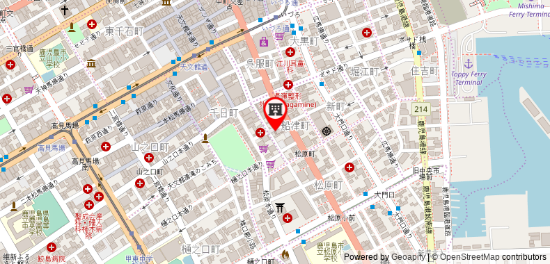Bản đồ đến Khách sạn Business Tenmonkan
