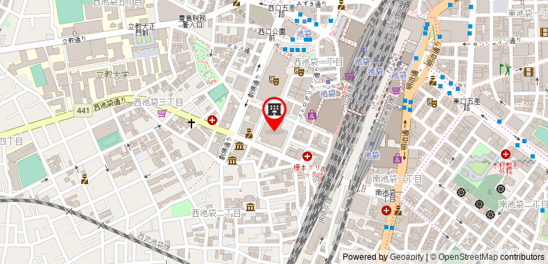 Bản đồ đến Khách sạn Metropolitan Tokyo Ikebukuro