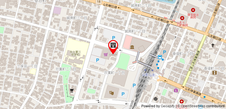 在地图上查看露櫻酒店山形站前店