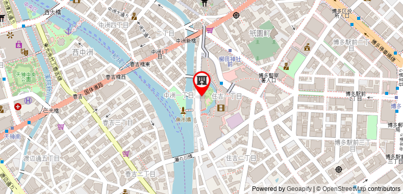 Bản đồ đến Grand Hyatt Fukuoka