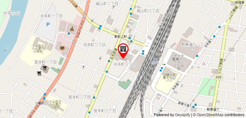 Bản đồ đến Khách sạn Oyama Kokusai Daiichi