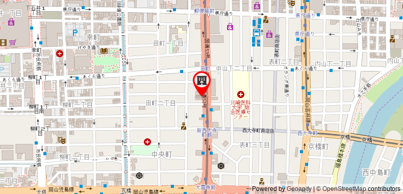 Bản đồ đến Khách sạn Okayama Square