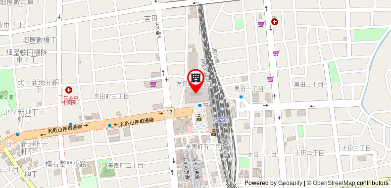 在地图上查看頭等艙旅館 - 和歌山站