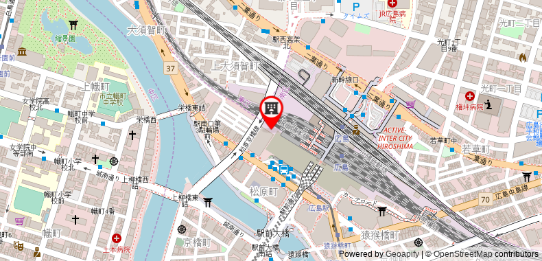 Bản đồ đến Khách sạn Via Inn Hiroshima