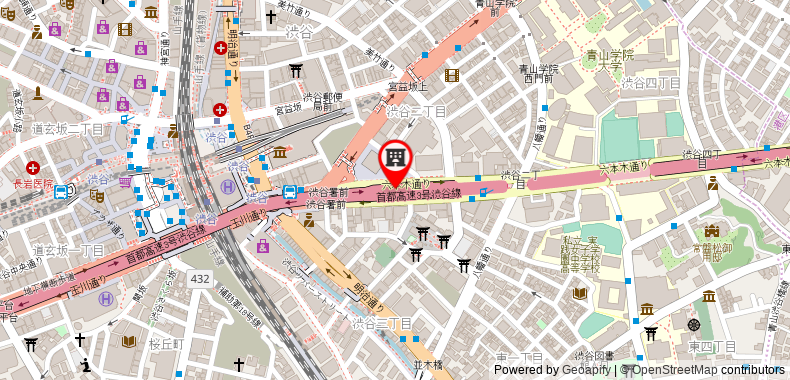 Bản đồ đến 7mins to Shibuya station Romantic Room Room No4